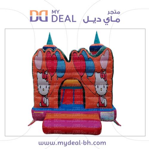 إيجار نطيطة هوائية كيتي بشخصية كبيرة مع مدخل ودرج كبير 3.70*3*3متر | في البحرين 