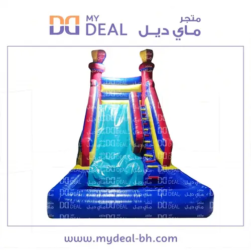 زحليقة مائية مع سلم وحوض الطول ٨ متر العرض ٤ متر الارتفاع ٨ متر 
