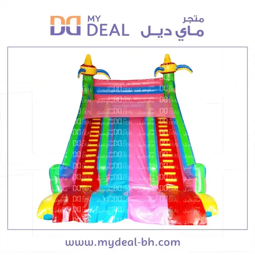 زحليقة هوائية مع سلمين وشبك وأعمدة مشجرة 8*5.25* 8 متر