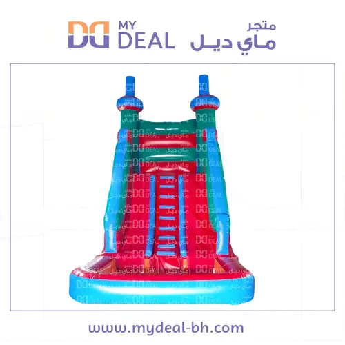 زحليقة مائية مسارين مع سلم وسط طول ٥.٥٠ متر عرض ٣.٣٠ متر ارتفاع ٥ متر 