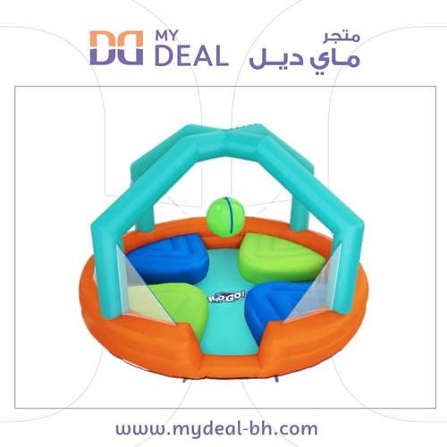 زحليقة مائية مع مقاعد وكورة تدحرج 4.5×4.5×2.6متر تكفي 8 اطفال