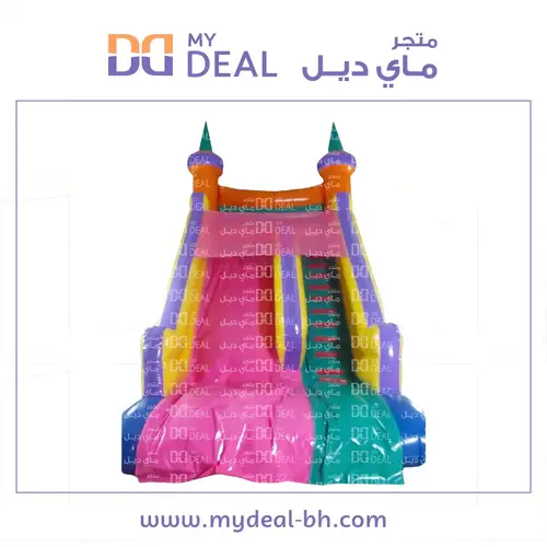 زحليقة هوائية مع شبك علوي وسلم ومساكات يد  6* 4* 6 متر 