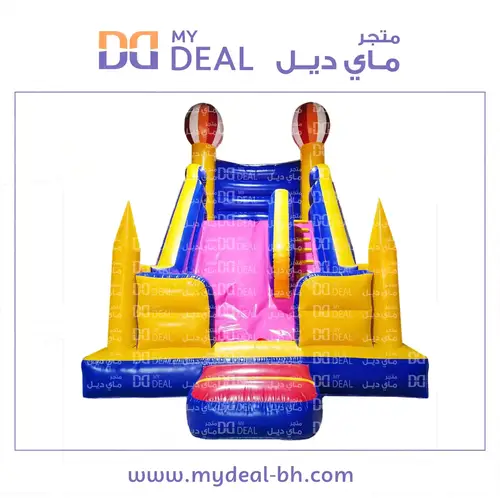 زحليقة هوائية مع نطيطة وبوابه وجدار ودرج 6.20*4*5 متر 