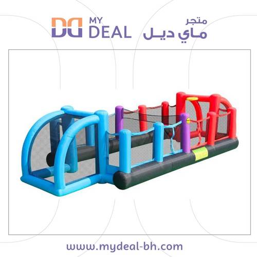 ملعب كرة قدم متعدد الاستخدامات لكرة القدم والسلة والطائرة مع حواجز شبكية وأعمدة – مقاس 8.30 × 3.30 متر