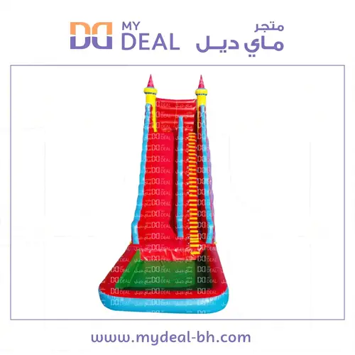 زحليقة مائية مع حوض مائي ومساكة يد مع سلم الطول ١٤ متر العرض ٤ متر الارتفاع ١٠ متر