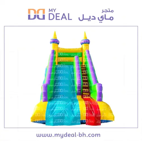 زحليقة هوائية بمساكات يد وسلم 6*4*6 متر 