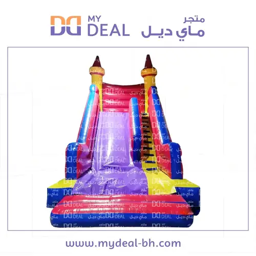 زحليقه هوائية مع درج كبير ومساكات يد 6*4*6 متر 