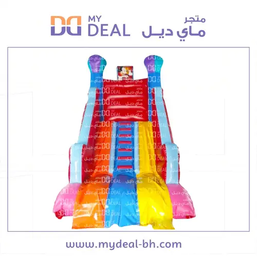 زحليقة هوائية شخصية ميكي ماوس مسارين مع سلم وسط 5* 3* 4.50 متر 