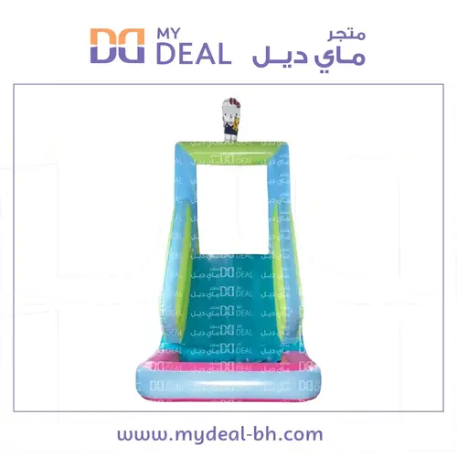 زحليقة هوائية كيتي مع سلمين خلفي وحوض مائي طول ٦.٨٠ متر عرض ٣ متر ارتفاع ٥ متر