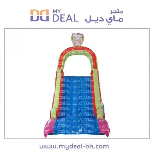 زحليقة هوائية شخصية كيتي مع سلمين ودرج كبير  6.70* 3* 6 متر 