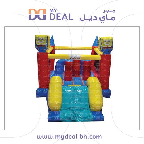 تاجير مدينة هوائية نطيطة متاهة زحليقة نفق بوكسنج 4.5×2.5×2.5متر شخصية سبونج بوب