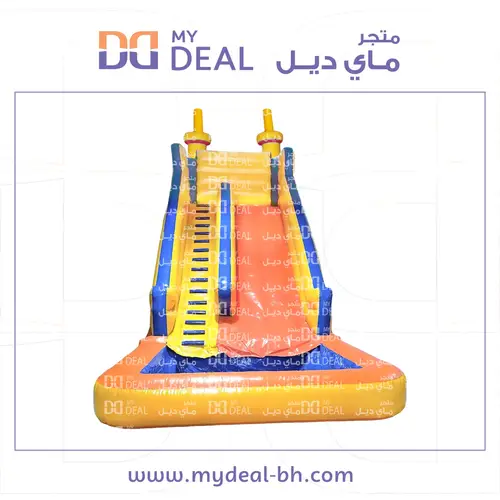 زحليقه مائية مع سلم وحوض مسبح 8 * 4 * 8 متر
