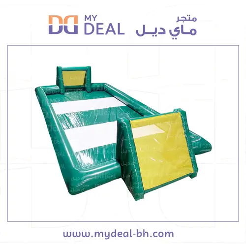 ملعب صابوني لون اخضر وابيض 12*6 متر