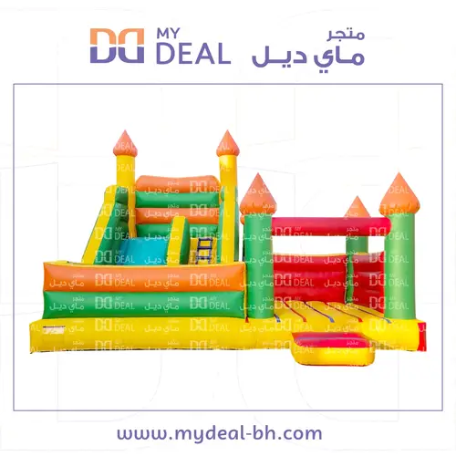 زحليقة مع نطيطة جانبيه مع درج مع مثبتات يد بسلم 5 *6.60 * 4.5 متر