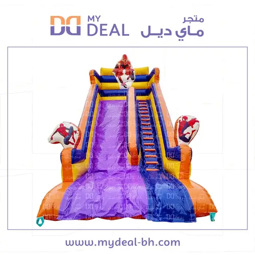 زحليقة هوائية شخصية سبايدر مان مع سلم 8.50* 4* 8 متر