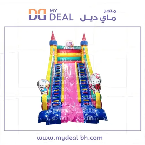 زحليقة هوائية شخصية كيتي مع سلمين، 8* 4* 8 متر