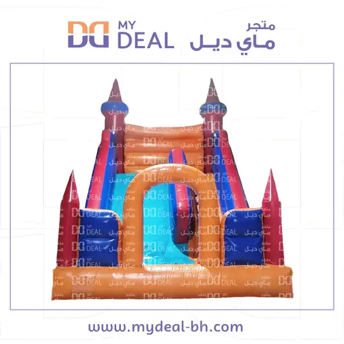 زحليقة مع جدار ومساكات يد ونطيطة وبوابة وسلم 6 * 4 * 6  متر
