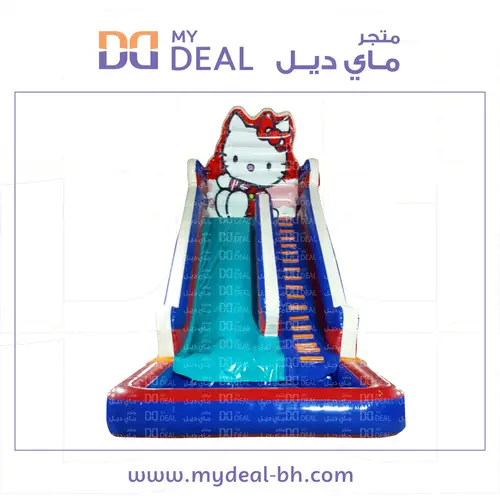 زحليقة كيتي مع مسبح مائي وسلم طول 9 متر عرض 4 متر ارتفاع 8 متر