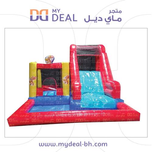 إيجار زحليقة مع نطيطة مع حوض تستخدم جافة ومائي 4* 4 *3 متر شخصية جيري