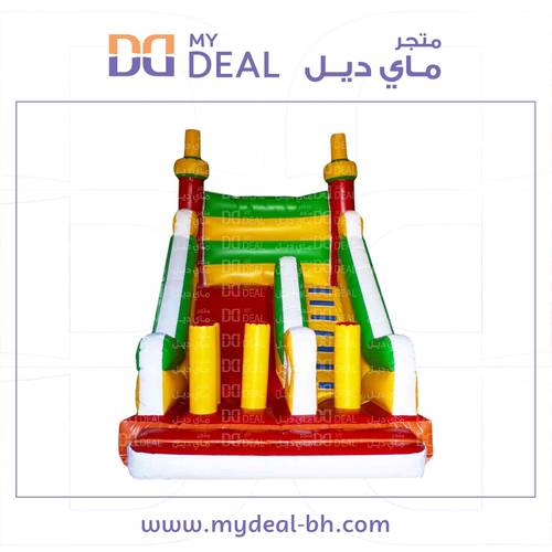 زحليقة هوائية مع سلم ودرج واعمدة بوكسنج ونفق ومتاهة 5* 3.60* 4.50 متر