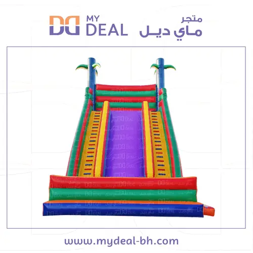 زحليقه اعمدة مشجرة وسلمين ونطيطة وجدار 11*6.60*10 متر