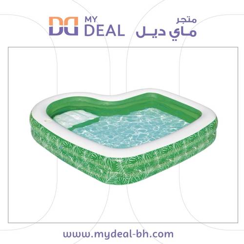مسبح أطفال نفخ متعرج طبقتين شجري مع جلسة 231*231*51 سم 