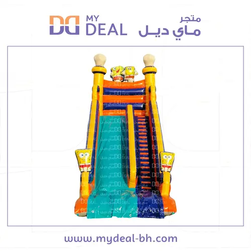 زحليقة هوائية شخصية سبونج بوب مع سلم  9.50* 4* 9 متر