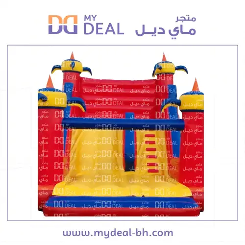 زحليقة هوائية ونطيطة مع درج وأعمدة مشجرة 8*4.5*7