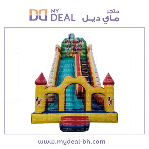 زحليقة ميكي ماوس هوائية مع سلم  10.50* 4 * 9.50  متر