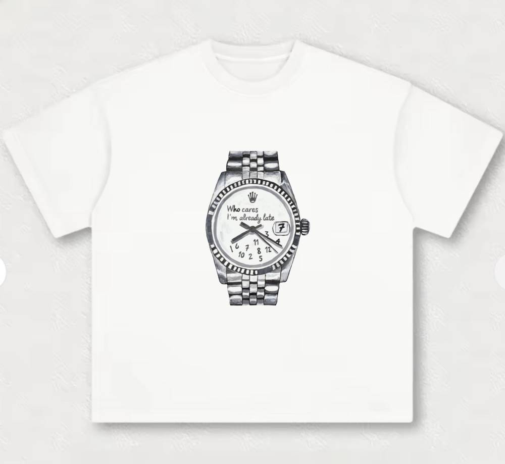 T shirt watch قطن 100%