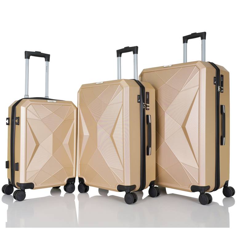 Package for 250 riyals (3 piece travel bags + organizer + nail care bag) - ذهبي