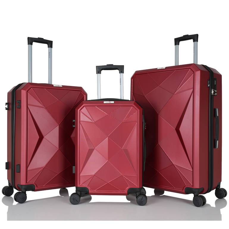 Package for 250 riyals (3 piece travel bags + organizer + nail care bag) - برغندي