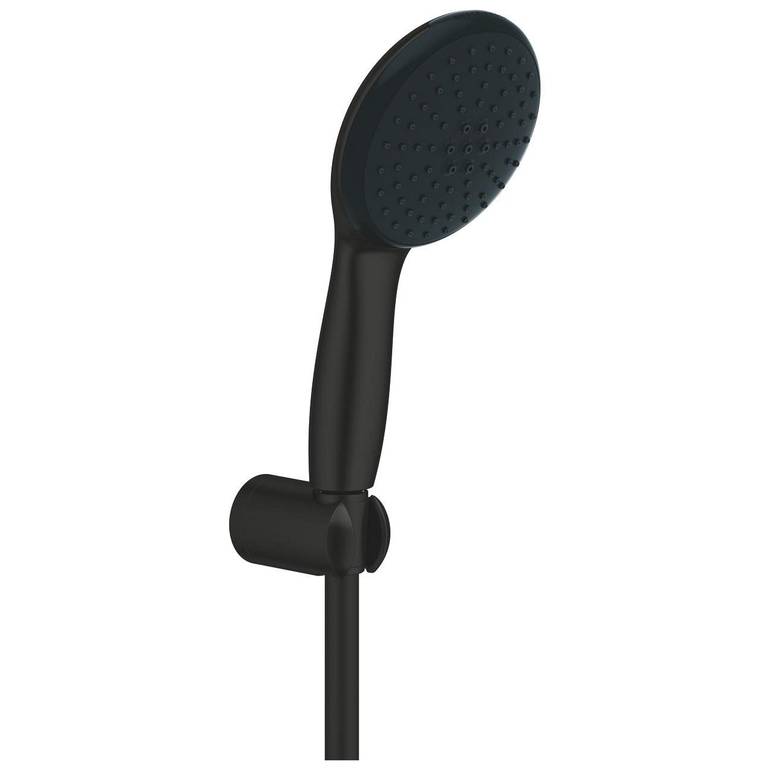 سماعة جروهي مع لي اسود VITALIO START 110 WANDHALTERSET 2 STRAHLARTEN (RAIN, JET) GROHE