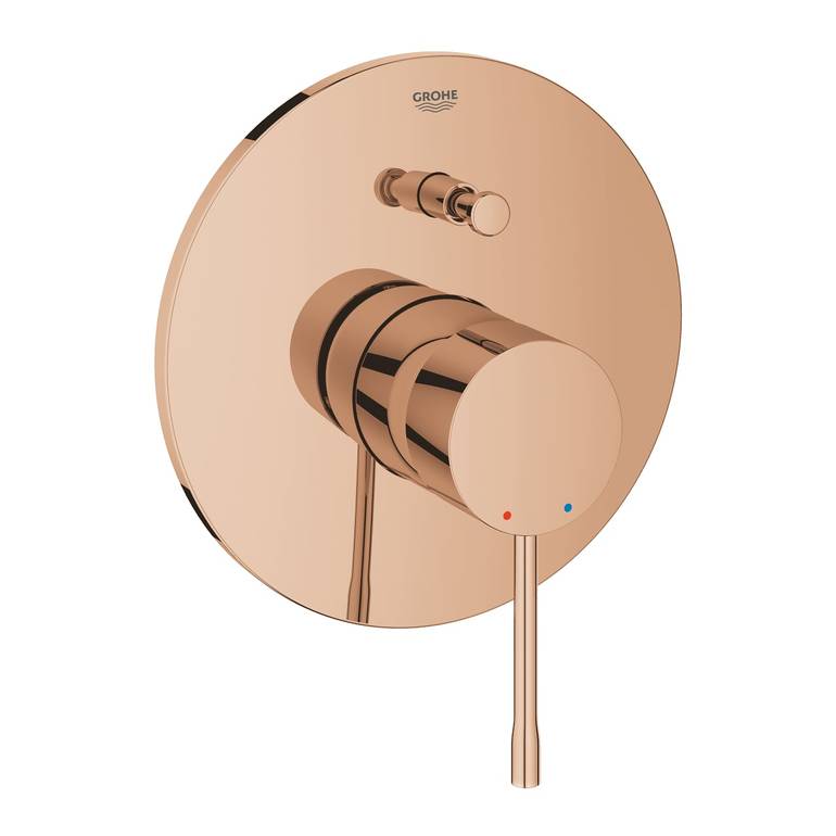 وجه جروهي مخفي خطين نحاس لامع Essence Single-lever bath mixer GROHE