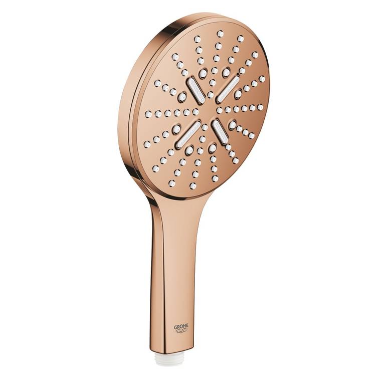 سماعة جروهي بدون لي نحاسي RAINSHOWER SMARTACTIVE 130 HAND SHOWER 3 SPRAYS GROHE
