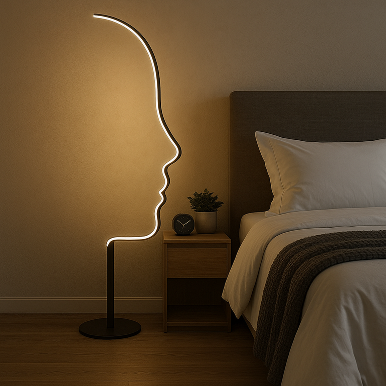  أباجورة أرضية بتصميم وجه فني