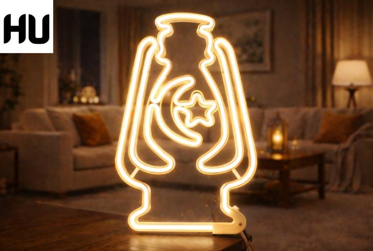 زينة رمضان LED على شكل فانوس 