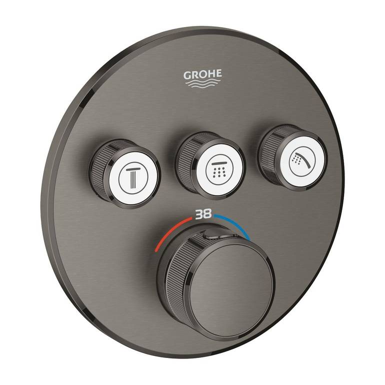 ترموستات جروهي تيتانيوم للتركيب المخفي 3W GROHTHERM SMARTCONTROL THERMOSTAT FOR CONCEALED INSTALLATION WITH 3 VALVES GROHE