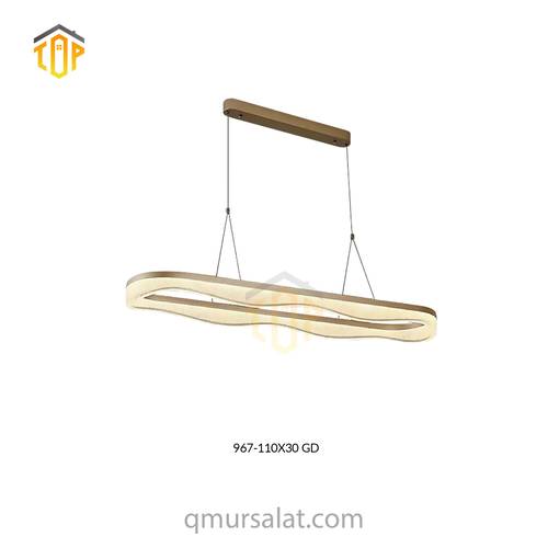 ثريا LED انسيابية ذهبية – TOP