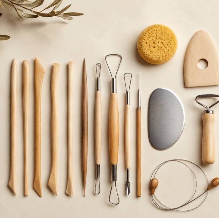 طقم أدوات خزفية يدوية | Pottery Hand Tools Set