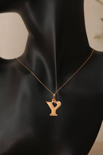 سلسال وتعليقه حرف ( Y ) عيار 21