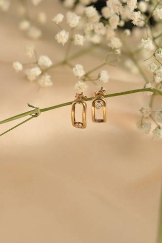 Gold earrings - 18k