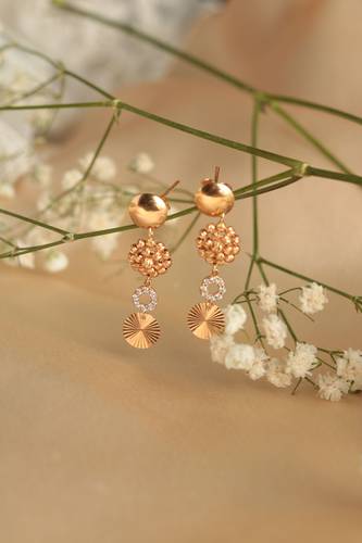 Gold earrings - 21K