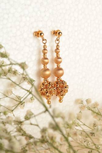 Gold earrings - 21k