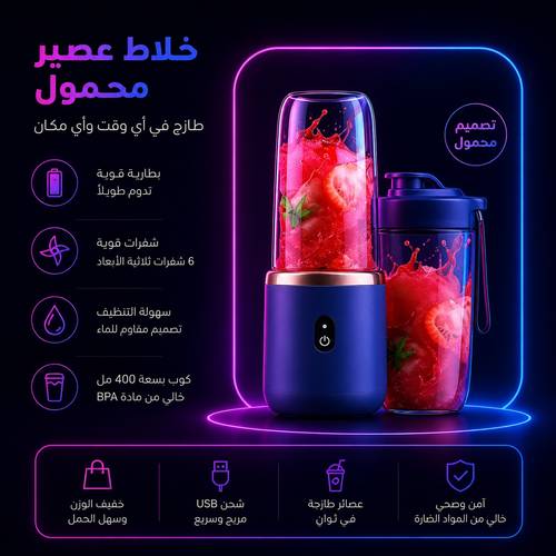 خلاط عصير محمول 