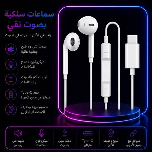 سماعات سلكية بصوت نقي