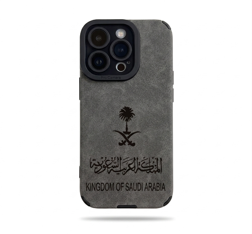 جراب هاتف آيفون غطاء ناعم مقاوم للصدمات مميز بالشعار السعودي
