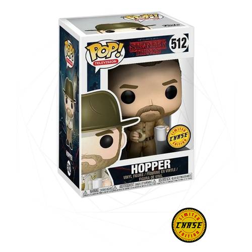 Funko POP! Television - Stranger Things - #512 Hopper (With Donut) - [Chase]