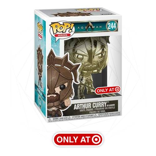 Funko POP! Movies - Aquaman #244 Arthur Curry as Gladiator (Golden Chrome) [Target]