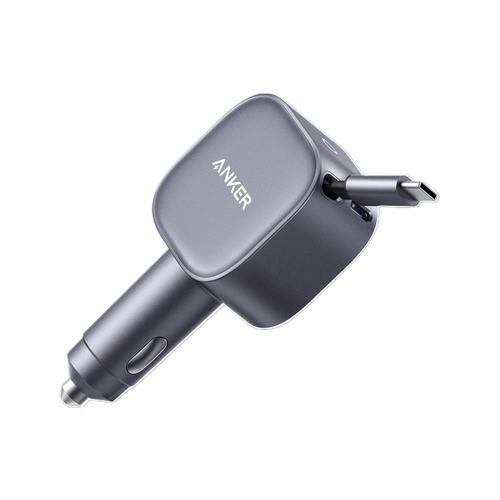 Anker Nano Car Charger with Built-in Retractable USB-C Cable | 75W | USB-C